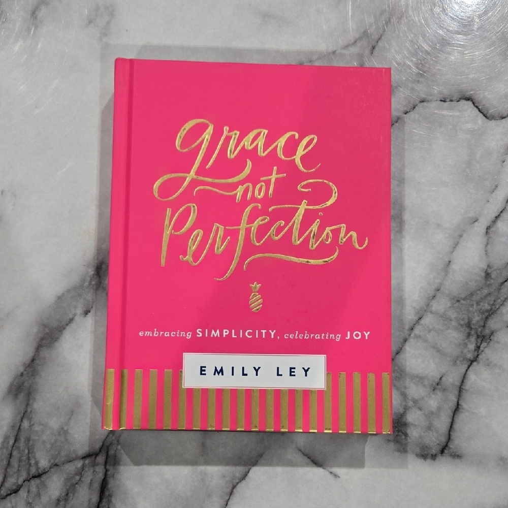 Pink and Gold 'Grace Not Perfection' Book by Emily Ley